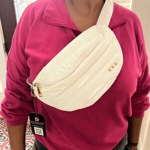 Bum Bag-Patent, Pretty Simple, White, NWT